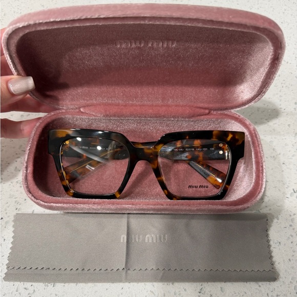 Miu Miu MU 04UV Honey Havana Eyeglasses Frames - Picture 7 of 12